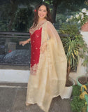 Festive red sharara