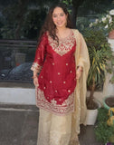 Festive red sharara